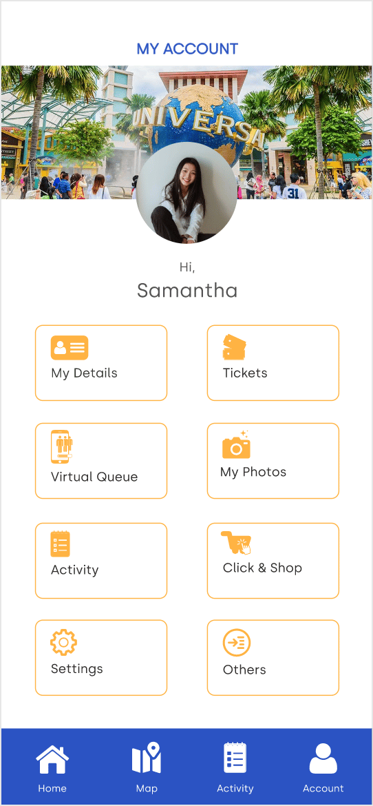Polished, high-fidelity mockups of the redesigned Account page.