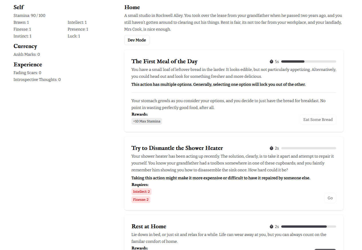 Screenshot of Small Gods gameplay.